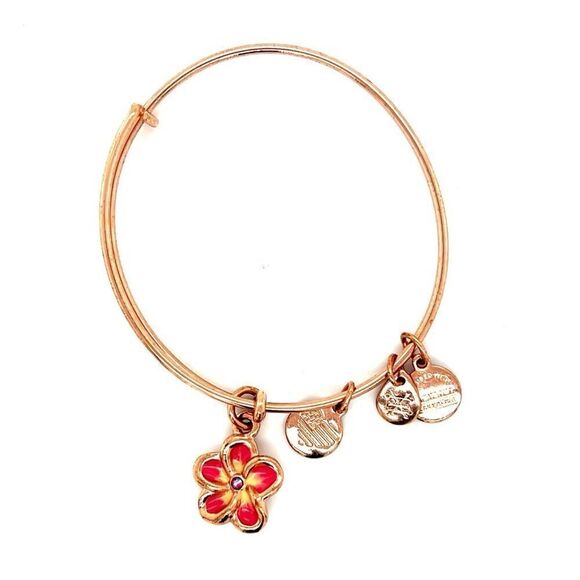 Alex & Ani Flower Rose Gold Bracelet - Picture 1 of 4